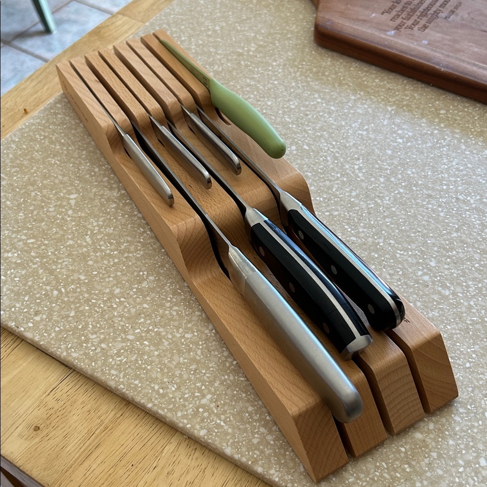 Wüsthof Wooden Knife Organizer draw or counter. New